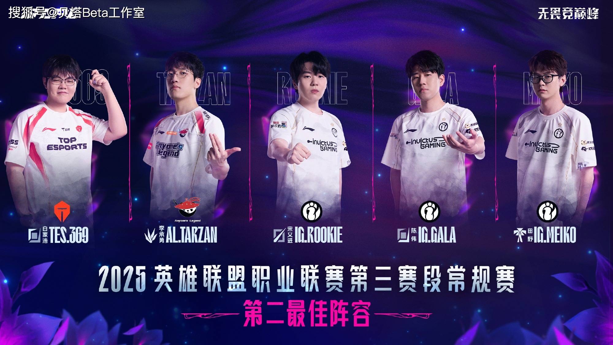 LPL最佳阵容出炉！Theshy一阵上单，knight一阵中单！Bin遗憾落选